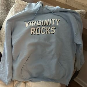 Large light blue hoodie